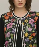 【グレース コンチネンタル/GRACE CONTINENTAL】のフラワープリントニットカーディガン ブラック|ID: prp329100004869674 ipo3291000000036293640