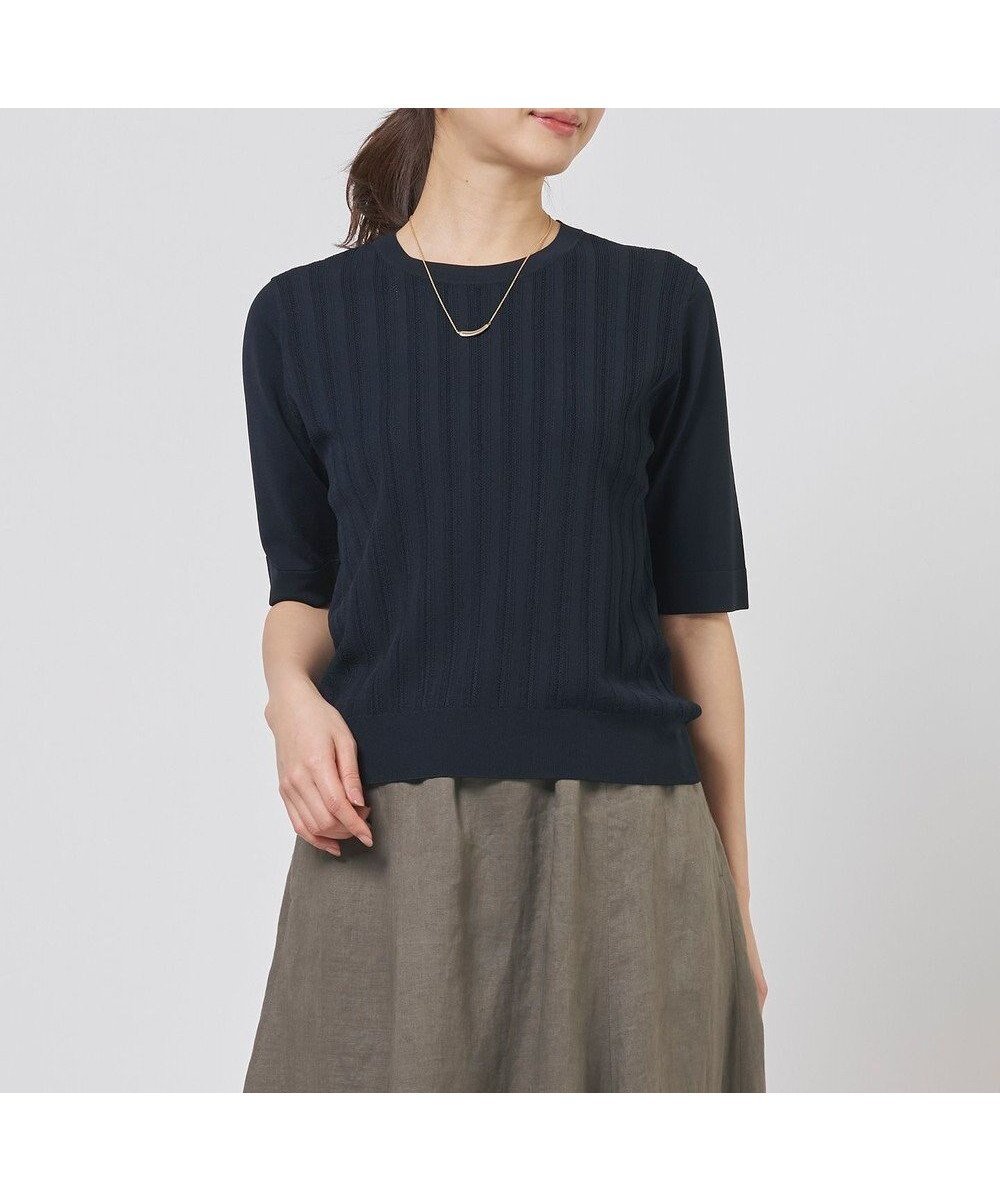 【ジェイ プレス/J.PRESS】のRayon Elite Stretch クルーネック ニット 人気、トレンドファッション・服の通販 founy(ファニー) 　ファッション　Fashion　レディースファッション　Fashion for Women　トップス・カットソー　Cut & Sew Tops　ニット　Knit Tops & Sweaters　アンサンブル　Ensemble Set　エレガント 上品　Elegant　春　Spring　カーディガン　Cardigan, Knitwear　ストレッチ　Stretch, Stretchy Fabric　セーター　Sweater, Knitwear　S/S・春夏　SS, Spring/Summer, Warm Season　おすすめ　Recommended / Our Picks　夏　Summer　ビジネス 仕事 通勤　Business / Work / Commuting　 other-1|ID: prp329100004869676 ipo3291000000036293645