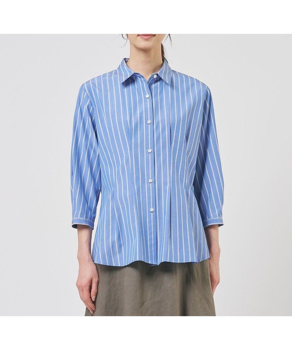 【ジェイ プレス/J.PRESS】のTC ハイカウントストライプ シャツ ブラウス 人気、トレンドファッション・服の通販 founy(ファニー) 　ファッション　Fashion　レディースファッション　Fashion for Women　トップス・カットソー　Cut & Sew Tops　シャツ・ブラウス・オフィスカジュアル　Elegant Blouses & Button-Ups　シンプル　Simple, Minimal　スウェット / スエット　Sweatshirt, Sweatwear　ストライプ　Stripe, Striped Pattern　ボックス　Boxy, Box Shape　夏　Summer　春　Spring　S/S・春夏　SS, Spring/Summer, Warm Season　A/W・秋冬　Autumn/Winter　 other-1|ID: prp329100004869681 ipo3291000000036293665