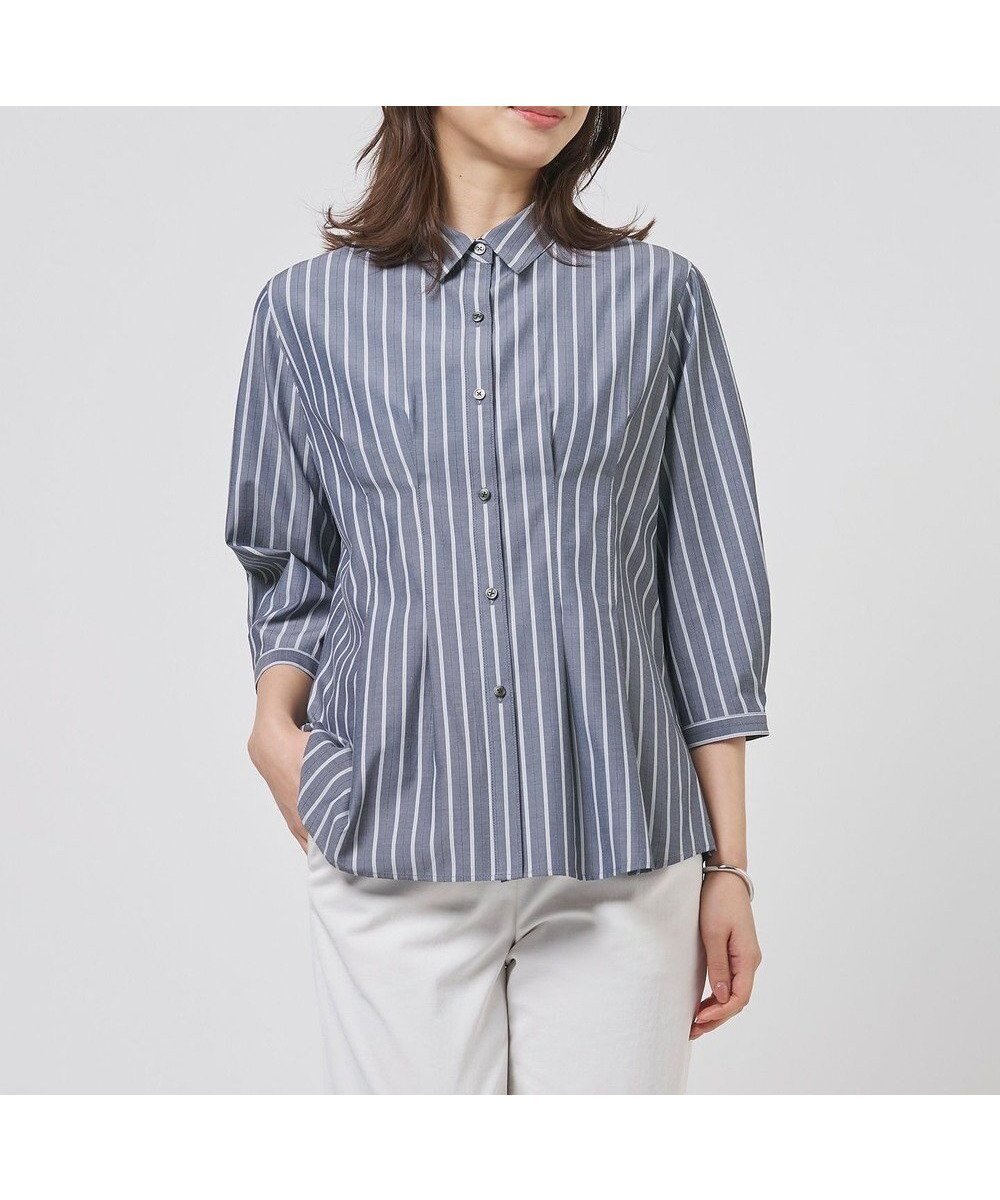 【ジェイ プレス/J.PRESS】のTC ハイカウントストライプ シャツ ブラウス インテリア・キッズ・メンズ・レディースファッション・服の通販 founy(ファニー) 　ファッション　Fashion　レディースファッション　Fashion for Women　トップス・カットソー　Cut & Sew Tops　シャツ・ブラウス・オフィスカジュアル　Elegant Blouses & Button-Ups　シンプル　Simple, Minimal　スウェット / スエット　Sweatshirt, Sweatwear　ストライプ　Stripe, Striped Pattern　ボックス　Boxy, Box Shape　夏　Summer　春　Spring　S/S・春夏　SS, Spring/Summer, Warm Season　A/W・秋冬　Autumn/Winter　チャコールストライプ系|ID: prp329100004869681 ipo3291000000036293667