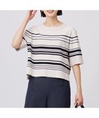 【ジェイ プレス/J.PRESS】の【洗える】RAYON ELITE STRETCH ボーダー ニットT ベージュ×ブラック系|ID: prp329100004869686 ipo3291000000036293689