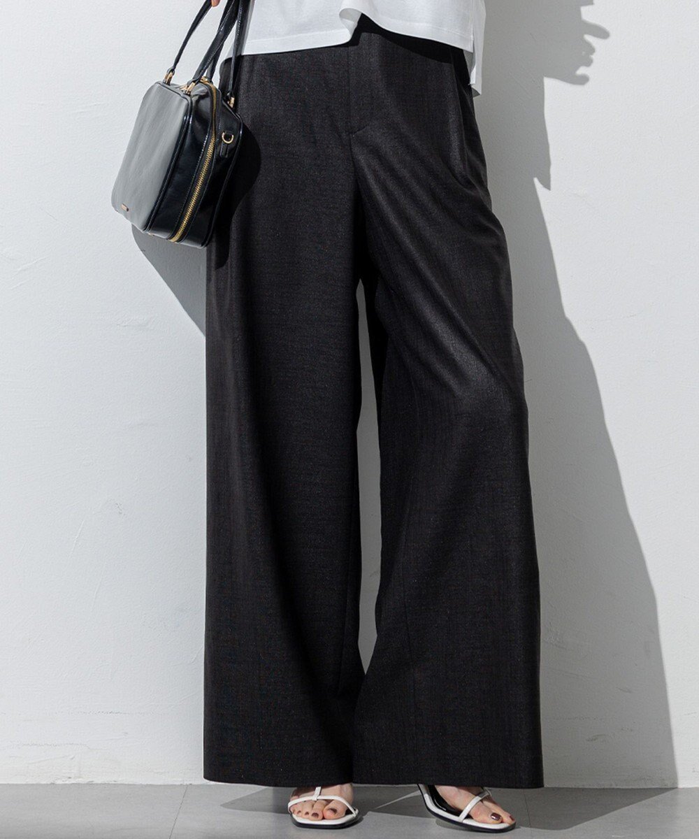 【23区/NIJYUSANKU】の【洗える】トリアセスラブストレッチ ワイド パンツ インテリア・キッズ・メンズ・レディースファッション・服の通販 founy(ファニー) ファッション Fashion レディースファッション Fashion for Women パンツ Pants & Trousers 春 Spring 洗える Machine Washable シンプル Simple, Minimal ストレッチ Stretch, Stretchy Fabric セットアップ Set-Up, Coordinated Outfit マニッシュ Mannish, Boyish ワイド Wide, Wide Fit S/S・春夏 SS, Spring/Summer, Warm Season 夏 Summer 2025年 2025 2025春夏・S/S Spring/Summer 2025 SS25 ブラック系|ID: prp329100004869687 ipo3291000000036293693