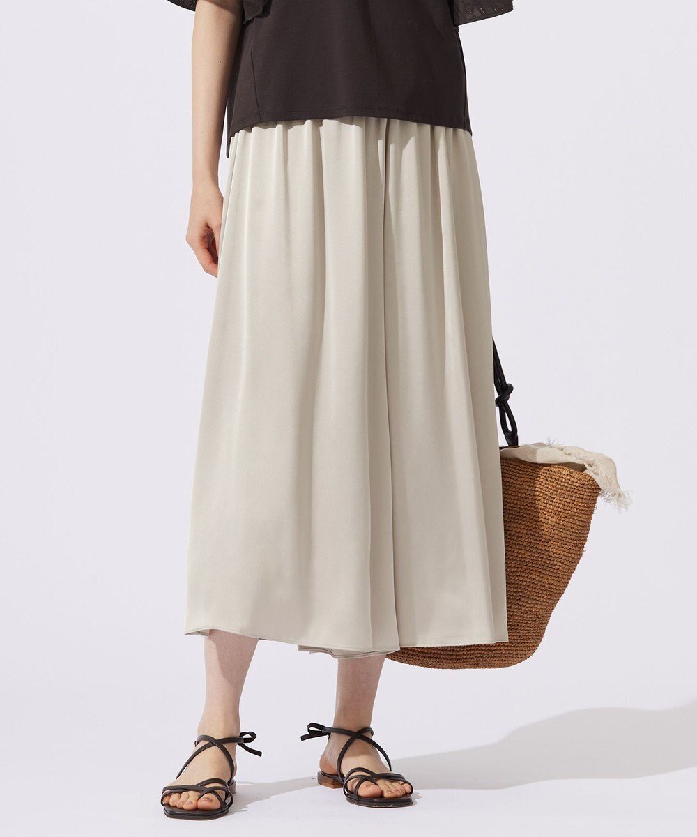 【自由区/JIYU-KU】の【カタログ掲載・セットアップ対応・ウエストゴム・洗える】セミブライトサテンギャザー パンツ インテリア・キッズ・メンズ・レディースファッション・服の通販 founy(ファニー) 　ファッション　Fashion　レディースファッション　Fashion for Women　セットアップ　Matching Sets　レディースパンツ・ボトムス　Pants & Trousers / Bottoms　おすすめ　Recommended / Our Picks　ガウチョパンツ　Gaucho Pants, Culottes　ギャザー　Gathered, Ruffled　サテン　Satin, Glossy Fabric　シルク　Silk, 100% Silk　セットアップ　Set-Up, Coordinated Outfit　ドレープ　Drape, Draping Fabric　リラックス　Relax, Relaxed Fit　人気　Popular, Best Seller　定番　Standard, Basic Item　洗える　Machine Washable　A/W・秋冬　Autumn/Winter　ダークサンド|ID: prp329100004869845 ipo3291000000036294875