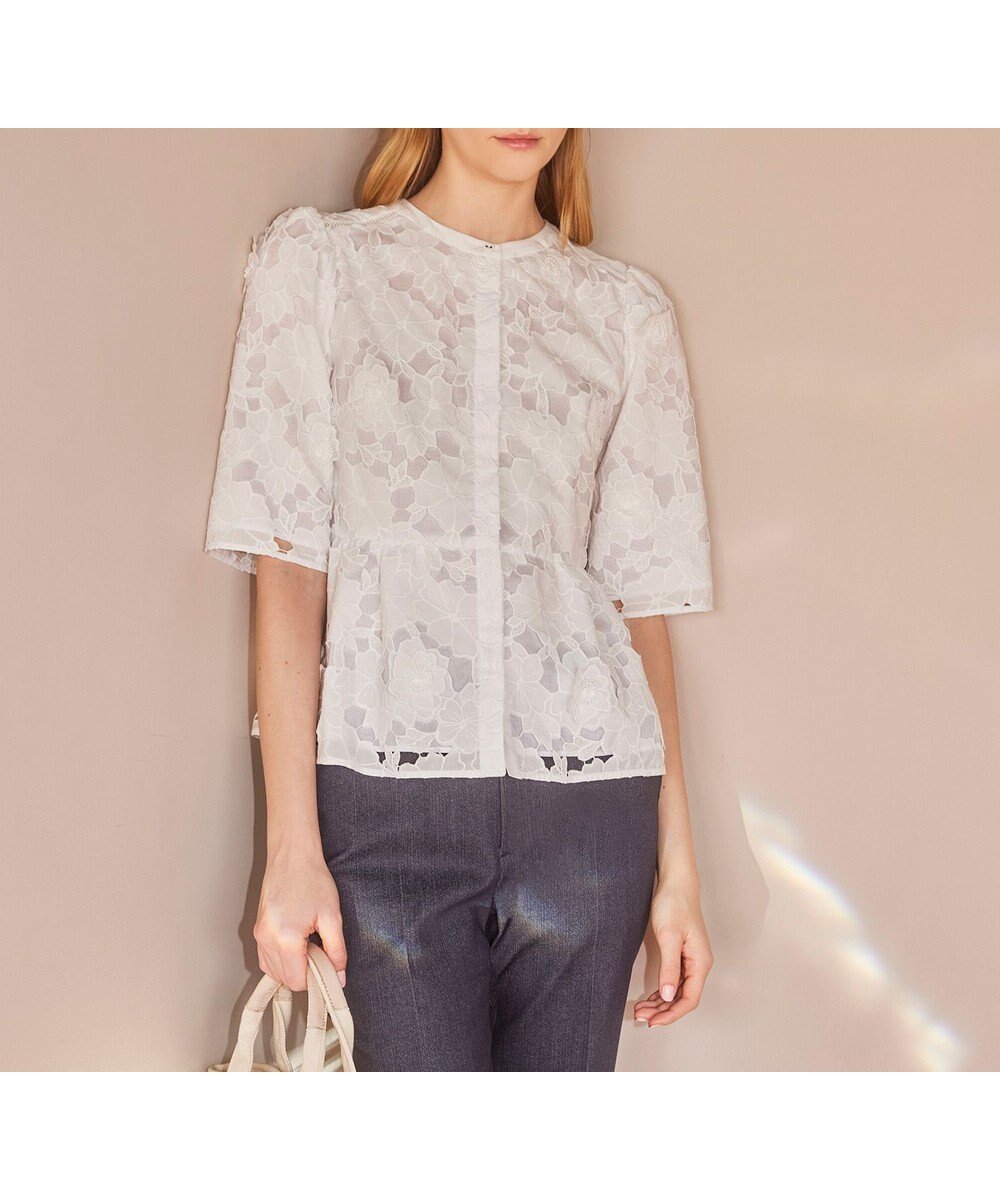 【トッカ/TOCCA】の【消臭】FLOATING FLOWER ブラウス インテリア・キッズ・メンズ・レディースファッション・服の通販 founy(ファニー) ファッション Fashion レディースファッション Fashion for Women トップス・カットソー Cut & Sew Tops シャツ・ブラウス・オフィスカジュアル Elegant Blouses & Button-Ups 2025年 2025 2025春夏・S/S Spring/Summer 2025 SS25 おすすめ Recommended / Our Picks アイレット Eyelet Lace デニム Denim, Jeans Material フラワー Flower, Floral モチーフ Motif, Design Theme 夏 Summer 春 Spring S/S・春夏 SS, Spring/Summer, Warm Season オフ|ID: prp329100004869852 ipo3291000000036294902