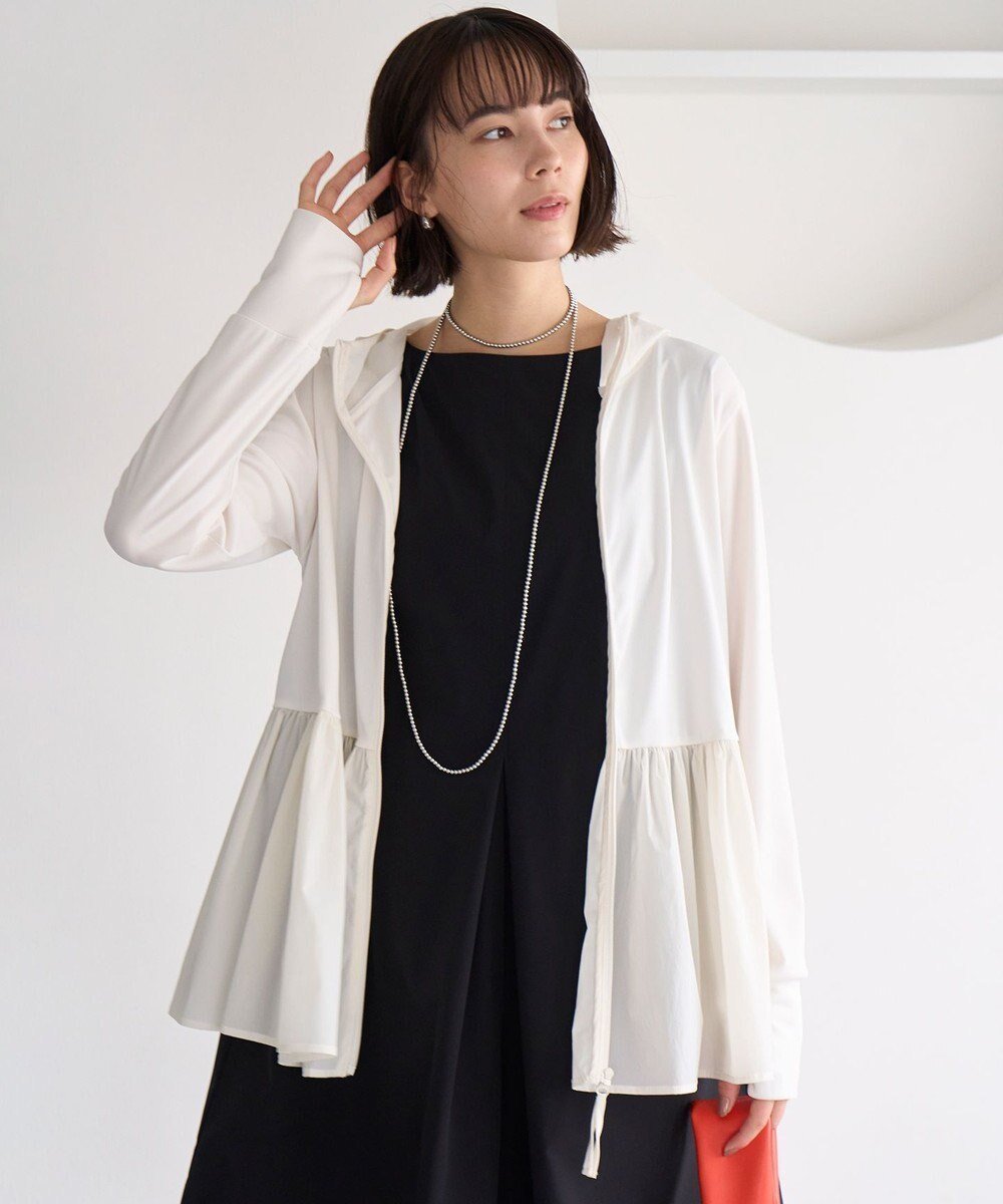 【アンフィーロ 自由区/UNFILO】のペプラムフーディラッシュガード 2024年版 インテリア・キッズ・メンズ・レディースファッション・服の通販 founy(ファニー) 　ファッション　Fashion　レディースファッション　Fashion for Women　トップス・カットソー　Cut & Sew Tops　レディースパーカー・カジュアルフーディー　Casual Hoodies & Sweatshirts　春　Spring　ショート　Short, Short Length　ストレッチ　Stretch, Stretchy Fabric　セットアップ　Set-Up, Coordinated Outfit　パーカー　Hoodie, Parka　ペプラム　Peplum, Flared Hem　ポケット　Pocket, Pocket Detail　S/S・春夏　SS, Spring/Summer, Warm Season　夏　Summer　エレガント 上品　Elegant　オフ|ID: prp329100004869861 ipo3291000000036294966