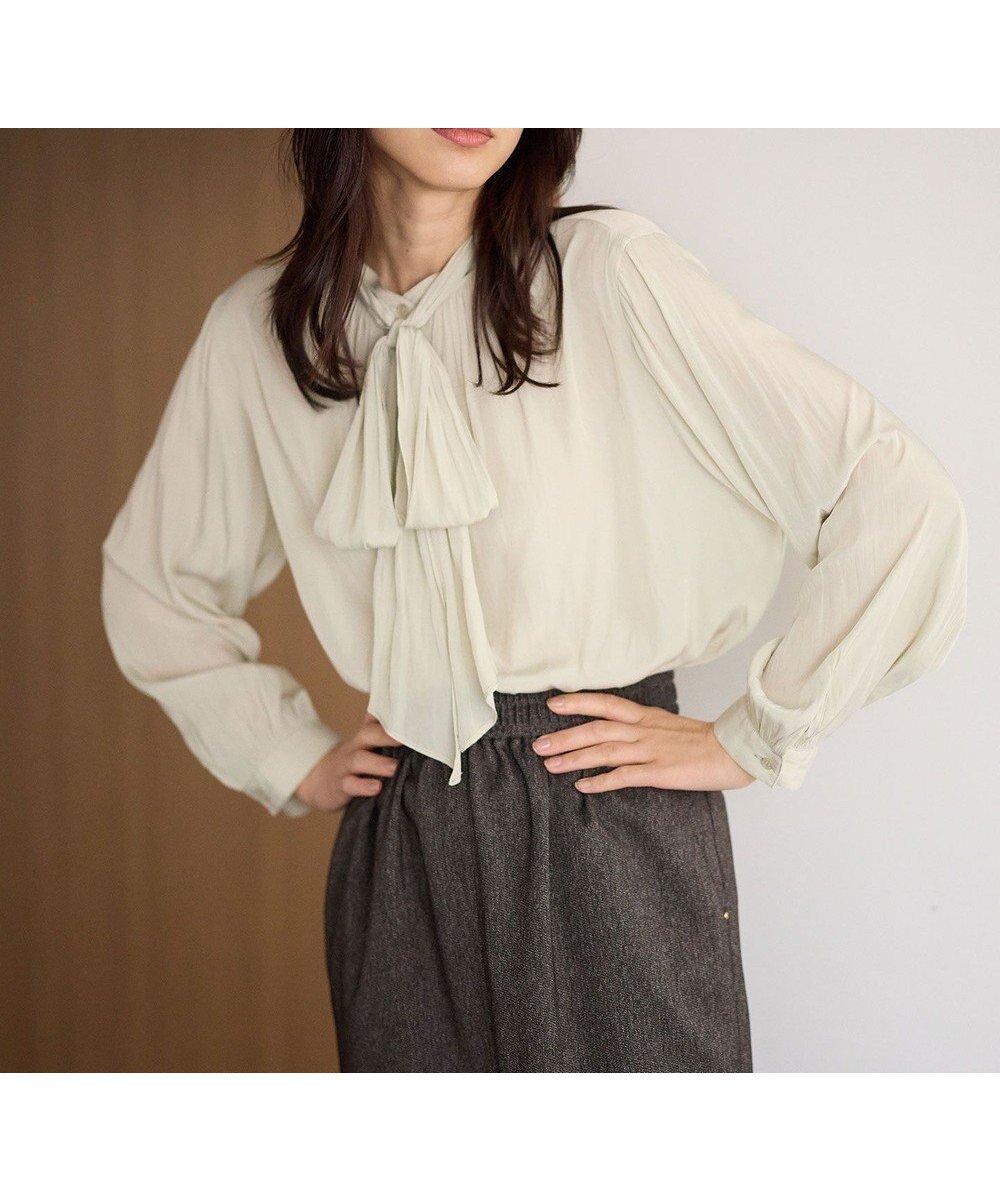 【エニー/ANY】の2WAYボウタイブラウス インテリア・キッズ・メンズ・レディースファッション・服の通販 founy(ファニー) 　ファッション　Fashion　レディースファッション　Fashion for Women　トップス・カットソー　Cut & Sew Tops　シャツ・ブラウス・オフィスカジュアル　Elegant Blouses & Button-Ups　おすすめ　Recommended / Our Picks　インナー　Innerwear　ジャケット　Jacket, Outerwear　A/W・秋冬　Autumn/Winter　エクリュ|ID: prp329100004869866 ipo3291000000036294990