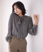 【エニー/ANY】の2WAYボウタイブラウス グレー|ID: prp329100004869866 ipo3291000000036294992