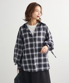 【グリーンパークス/Green Parks】の・ELENCARE DUE チェックギャザーシャツ Black|ID: prp329100004869868 ipo3291000000036295002