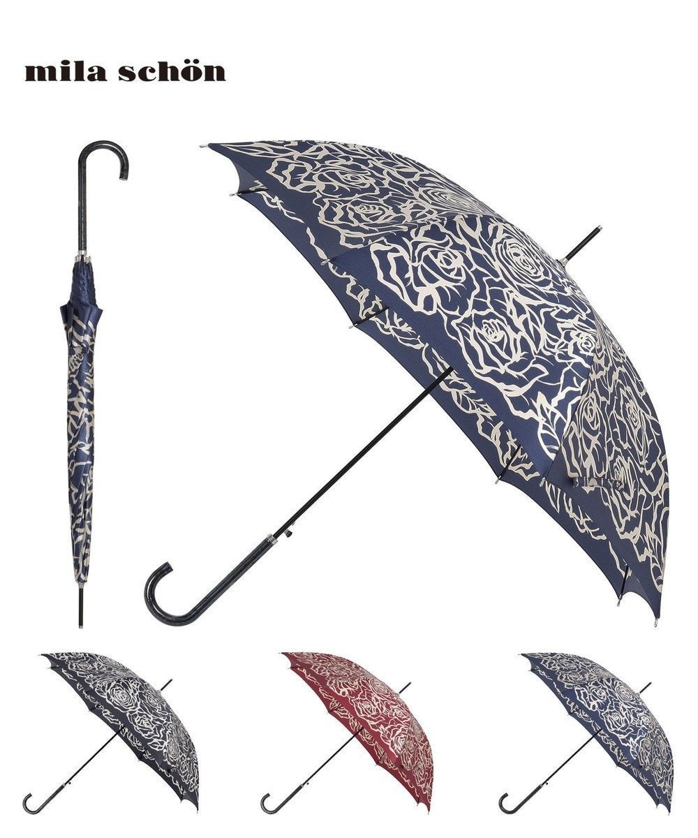 【ムーンバット/MOONBAT】の【雨傘】ミラ・ショーン (mila schon) 薔薇 ナイロンサテン 長傘 人気、トレンドファッション・服の通販 founy(ファニー) 　ファッション　Fashion　レディースファッション　Fashion for Women　レイングッズ・傘・晴雨兼用傘　Umbrellas & Rain Gear　イタリア　Italy　エレガント 上品　Elegant　サテン　Satin, Glossy Fabric　シンプル　Simple, Minimal　リュクス　Luxury, Elegant, High-End, Chic　ローズ　Rose, Rose Motif　傘　Umbrella, Parasol　 other-1|ID: prp329100004869869 ipo3291000000036295008