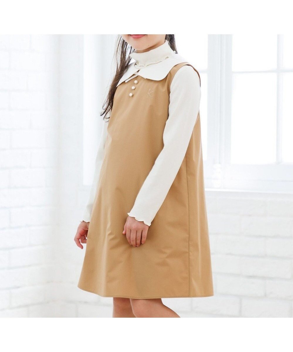 【組曲 / KIDS/KUMIKYOKU】の【110-140㎝】カーブカラー ワンピース 人気、トレンドファッション・服の通販 founy(ファニー) 　ファッション　Fashion　キッズファッション　Fashion for Kids　ワンピース　Dresses　おすすめ　Recommended / Our Picks　クラシカル　Classical, Vintage-Inspired　パール　Pearl, Pearl Accent　フォーマル　Formal, Dressy　ブロード　Broadcloth, Fine Cotton　リボン　Ribbon, Bow　エレガント 上品　Elegant　夏　Summer　A/W・秋冬　Autumn/Winter　 other-1|ID: prp329100004869879 ipo3291000000036295058