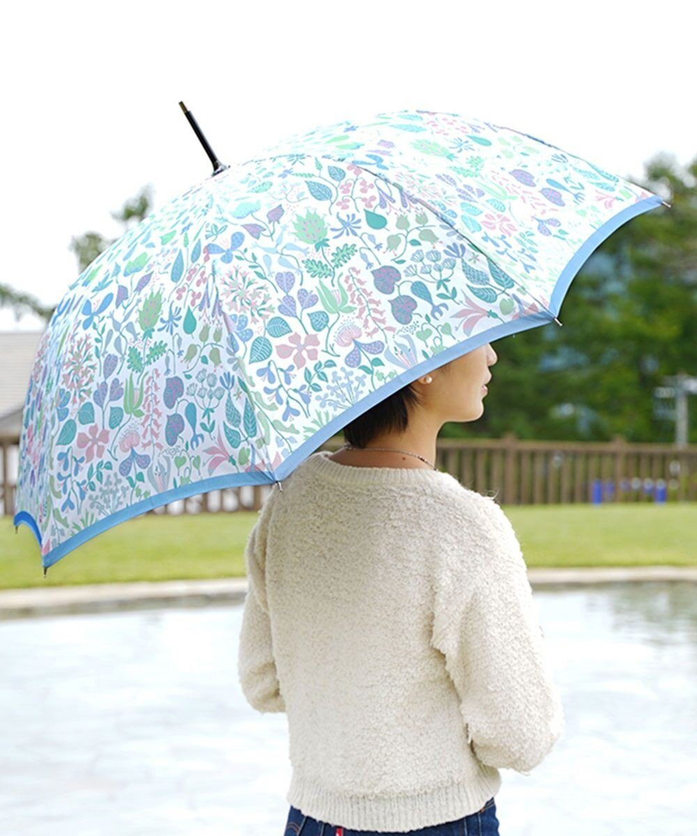 【槇田商店/Makita shoten】の新柄登場 Stig Lindberg HERBARIUM BRIGHT ライトブルー 長傘 人気、トレンドファッション・服の通販 founy(ファニー) 　ファッション　Fashion　レディースファッション　Fashion for Women　レイングッズ・傘・晴雨兼用傘　Umbrellas & Rain Gear　傘　Umbrella, Parasol　スポーツ　Sports, Activewear　人気　Popular, Best Seller　ブライト　Bright, Shiny　日傘　Parasol, UV Umbrella　エレガント 上品　Elegant　 other-1|ID: prp329100004869902 ipo3291000000036295128
