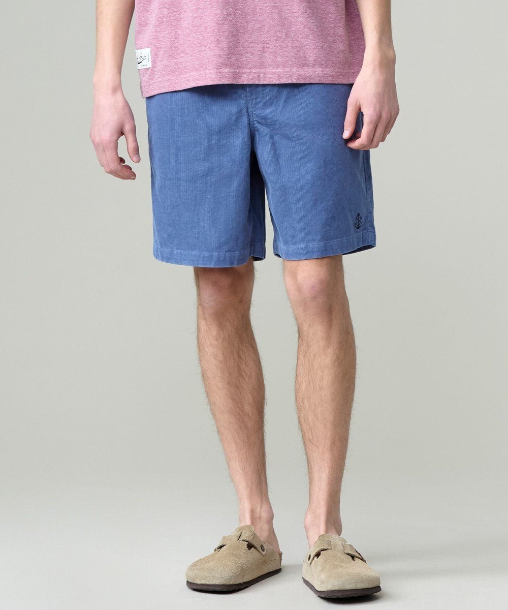 【ジェイ プレス/J.PRESS / MEN】の【NYUZELESS】コットンコーデュロイスウィム ショーツ インテリア・キッズ・メンズ・レディースファッション・服の通販 founy(ファニー) 　ファッション　Fashion　メンズファッション　Fashion for Men　ボトムス　Bottoms　春　Spring　ショーツ　Shorts, Short Pants　シンプル　Simple, Minimal　ビーチ　Beach, Seaside　リゾート　Resort, Vacation Style　リラックス　Relax, Relaxed Fit　ワイド　Wide, Wide Fit　ワンポイント　One Point, Statement Accent　S/S・春夏　SS, Spring/Summer, Warm Season　夏　Summer　ブルー系|ID: prp329100004869903 ipo3291000000036295133