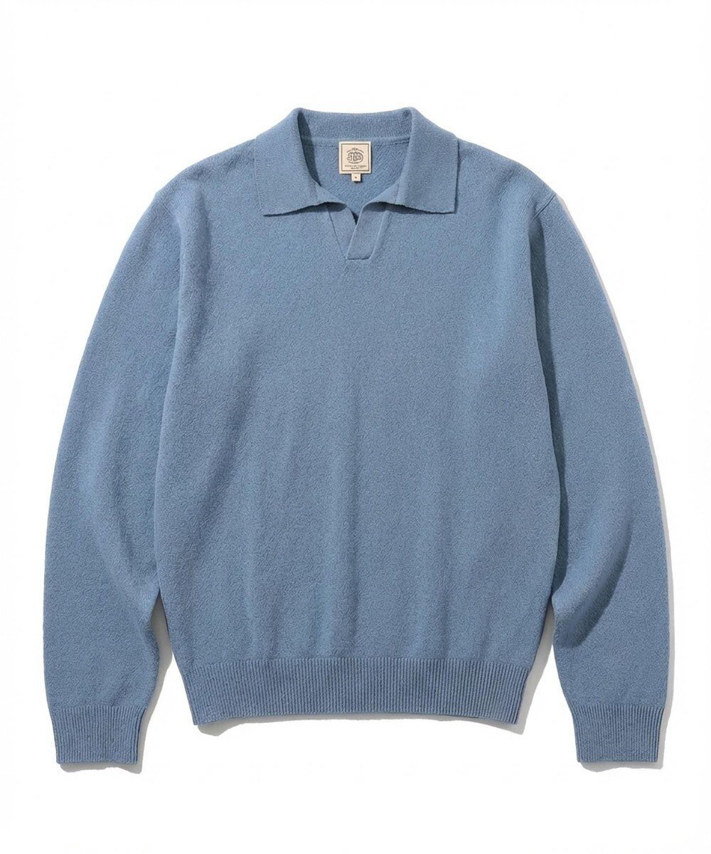 【ジェイ プレス/J.PRESS / MEN】のミックスブークレ スキッパーポロシャツ インテリア・キッズ・メンズ・レディースファッション・服の通販 founy(ファニー) 　ファッション　Fashion　メンズファッション　Fashion for Men　トップス・カットソー　Cut & Sew Tops　メンズシャツ　Shirts　ポロシャツ / きれいめカジュアルスタイル　Polo Shirts　スキッパー　Skipper, Open Collar　ポロシャツ　Polo Shirt, Collared Tee　ミドル　Middle Length, Mid Height　夏　Summer　春　Spring　S/S・春夏　SS, Spring/Summer, Warm Season　サックスブルー系|ID: prp329100004869910 ipo3291000000036295163
