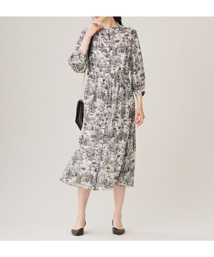 【自由区/JIYU-KU】の【洗える】ランドスケーププリント ワンピース インテリア・キッズ・メンズ・レディースファッション・服の通販 founy(ファニー) https://founy.com/ ファッション Fashion レディースファッション Fashion for Women ワンピース Dresses オリエンタル Oriental Pattern カフス Cuff Design シフォン Chiffon, Lightweight Fabric プリント Print, Printed Pattern モチーフ Motif, Design Theme ロング Long, Long-Length エレガント 上品 Elegant 夏 Summer 洗える Machine Washable 秋 Autumn A/W・秋冬 Autumn/Winter |ID: prp329100004869944 ipo3291000000036295328