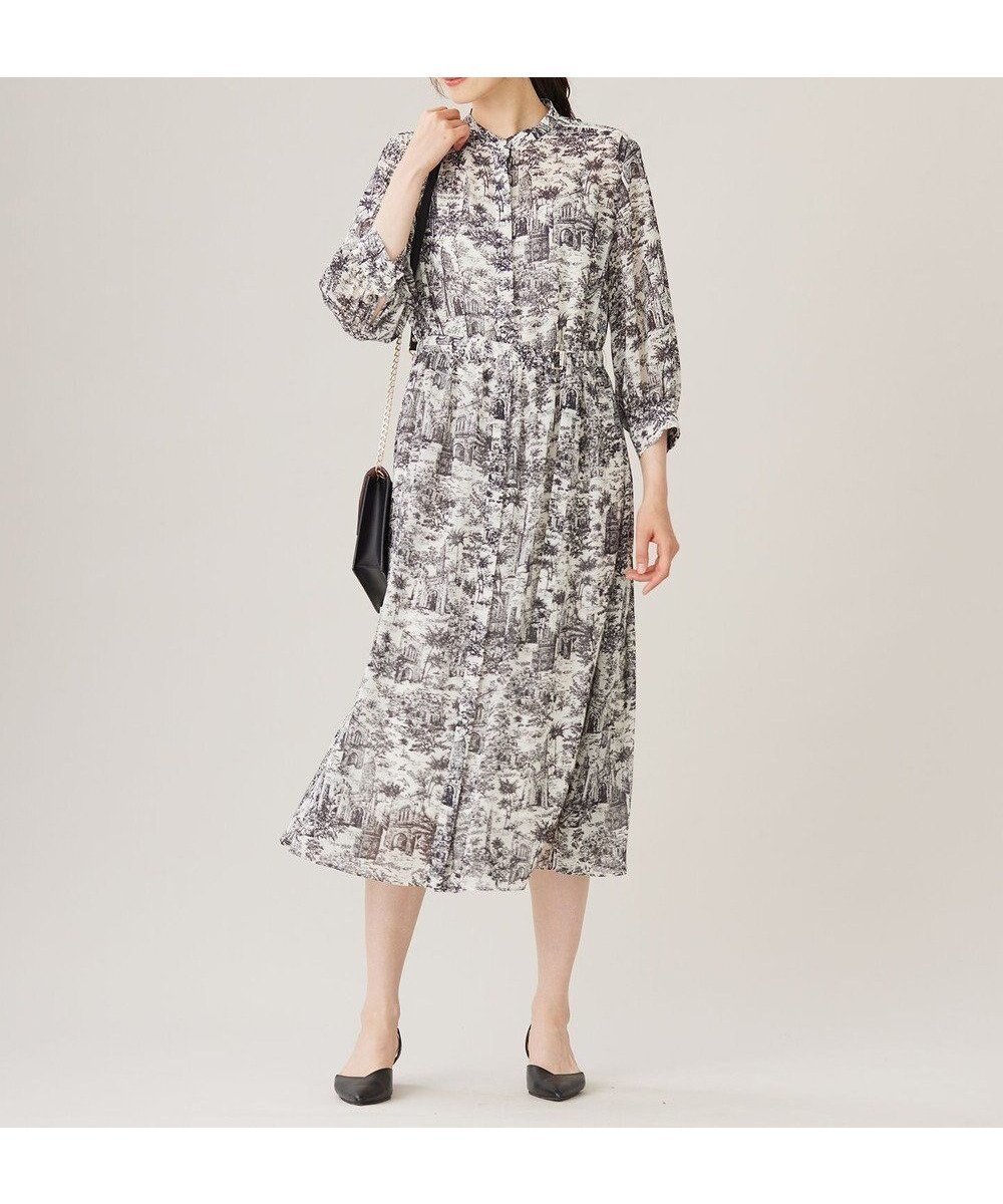 【自由区/JIYU-KU】の【洗える】ランドスケーププリント ワンピース 人気、トレンドファッション・服の通販 founy(ファニー) 　ファッション　Fashion　レディースファッション　Fashion for Women　ワンピース　Dresses　オリエンタル　Oriental Pattern　カフス　Cuff Design　シフォン　Chiffon, Lightweight Fabric　プリント　Print, Printed Pattern　モチーフ　Motif, Design Theme　ロング　Long, Long-Length　エレガント 上品　Elegant　夏　Summer　洗える　Machine Washable　秋　Autumn　A/W・秋冬　Autumn/Winter　 other-1|ID: prp329100004869944 ipo3291000000036295328