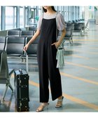 【23区/NIJYUSANKU】の【一部店舗限定/吸水速乾/UVカット/接触冷感/洗える】ストレッチジョーゼット オールインワン ブラック系|ID: prp329100004869947 ipo3291000000036295342