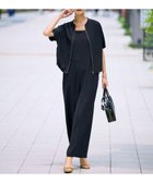 【23区/NIJYUSANKU】の【一部店舗限定/吸水速乾/UVカット/接触冷感/洗える】ストレッチジョーゼット オールインワン ネイビー系|ID: prp329100004869947 ipo3291000000036295343