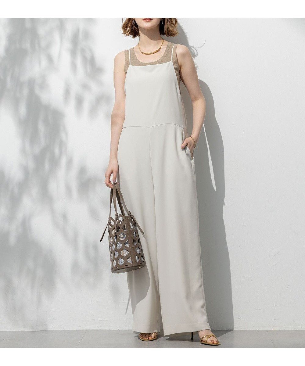 【23区/NIJYUSANKU】の【一部店舗限定/吸水速乾/UVカット/接触冷感/洗える】ストレッチジョーゼット オールインワン インテリア・キッズ・メンズ・レディースファッション・服の通販 founy(ファニー) 　ファッション　Fashion　レディースファッション　Fashion for Women　ワンピース　Dresses　オールインワン・ワンピース　Dresses and Jumpsuits　サロペット&オールインワン　Dungarees & Jumpsuit Styles　インナー　Innerwear　エレガント 上品　Elegant　春　Spring　洗える　Machine Washable　カットソー　Cut and Sewn Top　ギャザー　Gathered, Ruffled　吸水　Absorbent, Quick-Dry　サロペット　Overalls, Salopette　ジャケット　Jacket, Outerwear　ジョーゼット　Georgette, Semi-Sheer Fabric　ストレッチ　Stretch, Stretchy Fabric　セットアップ　Set-Up, Coordinated Outfit　定番　Standard, Basic Item　ベーシック　Basic, Essential　ラップ　Wrap, Wrap Design　レギュラー　Regular, Standard Fit　S/S・春夏　SS, Spring/Summer, Warm Season　おすすめ　Recommended / Our Picks　夏　Summer　2025年　2025　2025春夏・S/S　Spring/Summer 2025 SS25　ベージュ系|ID: prp329100004869947 ipo3291000000036295344