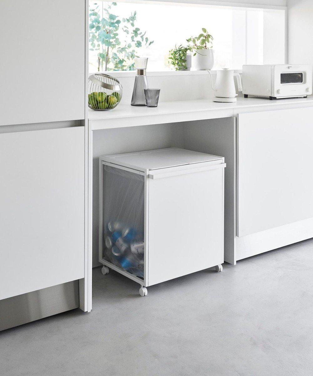 【タワー/tower】の蓋付き目隠し分別ダストワゴン タワー 45L 2分別 ホワイト 人気、トレンドファッション・服の通販 founy(ファニー) 　ファッション　Fashion　レディースファッション　Fashion for Women　スタイリッシュ　Stylish, Fashionable　タオル　Towel, Bath Towel　 other-1|ID: prp329100004869948 ipo3291000000036295345