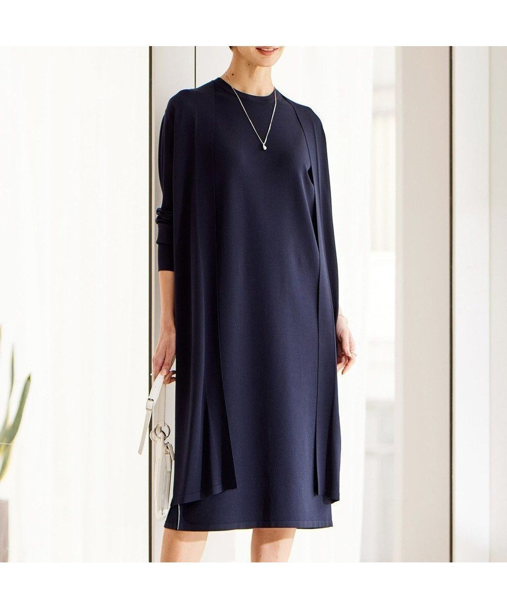 【アイシービー/iCB】の【WEB限定カラーあり・接触冷感・UVケア・洗える】 シンセティックハイゲージ ロングカーディガン インテリア・キッズ・メンズ・レディースファッション・服の通販 founy(ファニー) 　ファッション　Fashion　レディースファッション　Fashion for Women　トップス・カットソー　Cut & Sew Tops　カーディガン・羽織り　Layered Style Cardigans　春　Spring　洗える　Machine Washable　カーディガン　Cardigan, Knitwear　コンパクト　Compact, Small Size　シンプル　Simple, Minimal　半袖　Short Sleeve, Half Sleeve　ロング　Long, Long-Length　S/S・春夏　SS, Spring/Summer, Warm Season　夏　Summer　2024年　2024　2024春夏・S/S　Spring/Summer 2024 SS24　エレガント 上品　Elegant　ネイビー系|ID: prp329100004869965 ipo3291000000036295435