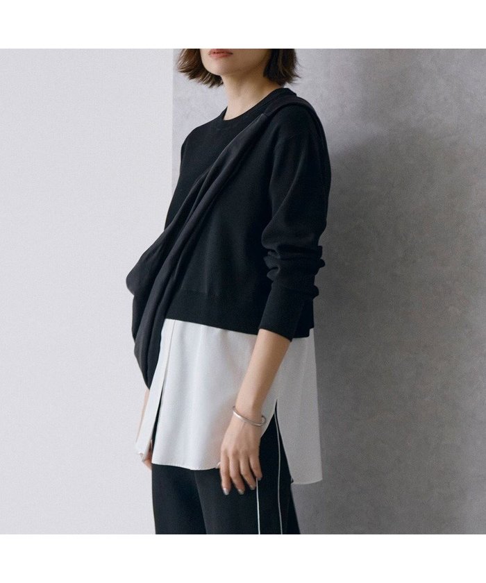 【アイシービー/iCB】の【WEB 一部店舗限定カラーあり】クロスコンビ ニットプルオーバー インテリア・キッズ・メンズ・レディースファッション・服の通販 founy(ファニー) https://founy.com/ ファッション Fashion レディースファッション Fashion for Women トップス・カットソー Cut & Sew Tops ニット Knit Tops & Sweaters カジュアルプルオーバー・ニットトップス Pullovers & Knit Tops / Casual Pullovers インナー Innerwear クロップド Cropped, Short Length コンパクト Compact, Small Size コンビ Combo, Combination Style ジャケット Jacket, Outerwear ストレッチ Stretch, Stretchy Fabric セーター Sweater, Knitwear ダブル Double, Double-Breasted ツイル Twist, Twisted Detail トレンド Trend, Trending Now ドッキング Docking, Mixed Material 人気 Popular, Best Seller A/W・秋冬 Autumn/Winter 2024年 2024 2024-2025秋冬・A/W Autumn/Winter 2024–25 AW24–25 |ID: prp329100004869966 ipo3291000000036295440