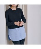 【アイシービー/iCB】の【WEB 一部店舗限定カラーあり】クロスコンビ ニットプルオーバー ブラック×サックス系[WEB&一部店舗限定]|ID: prp329100004869966 ipo3291000000036295442