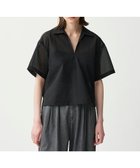 【アンクレイヴ/uncrave】のシアー オーガンジー ショート シャツ ブラック|ID: prp329100004869969 ipo3291000000036295459