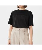 【アイシービー/iCB】の【接触冷感・UVケア・洗える】シルケットスムースコンビ Tブラウスカットソー ブラック系|ID: prp329100004869972 ipo3291000000036295482