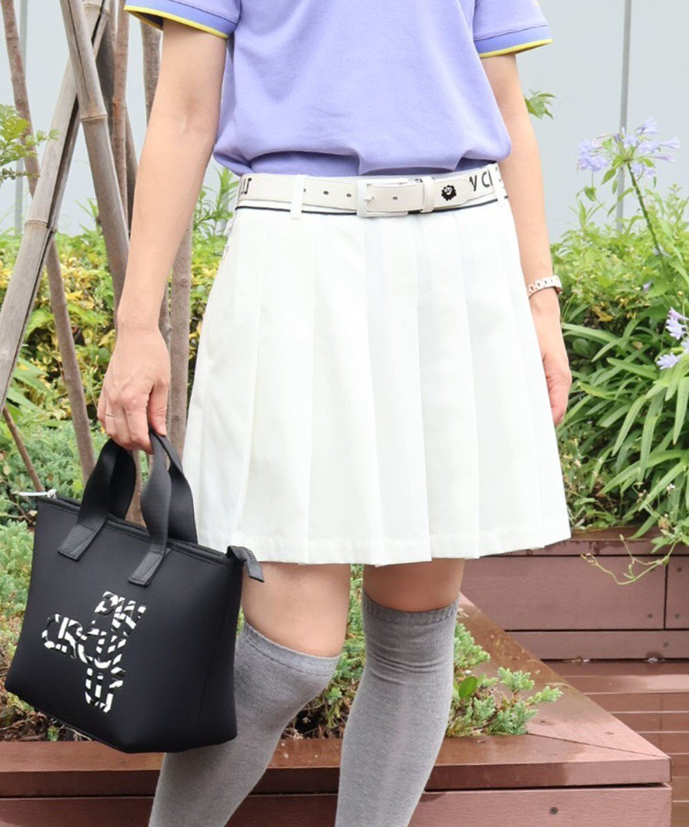 【ピーダブリュサーキュラス/PW CIRCULUS】の【WOMEN】【洗える/撥水/ストレッチ】プリーツ スカート ゴルフウェア レディース インテリア・キッズ・メンズ・レディースファッション・服の通販 founy(ファニー) 　ファッション　Fashion　レディースファッション　Fashion for Women　スカート　Skirts　プリーツスカート / 上品フェミニンスタイル　Pleated Skirts　ゴルフ　Golf　ストレッチ　Stretch, Stretchy Fabric　パイピング　Piping, Trim Design　プリント　Print, Printed Pattern　プリーツ　Pleats, Pleated　ポケット　Pocket, Pocket Detail　ヨーク　Yoke, Yoke Design　ループ　Loop, Loop Knit　夏　Summer　春　Spring　S/S・春夏　SS, Spring/Summer, Warm Season　洗える　Machine Washable　ホワイト系|ID: prp329100004869976 ipo3291000000036295513