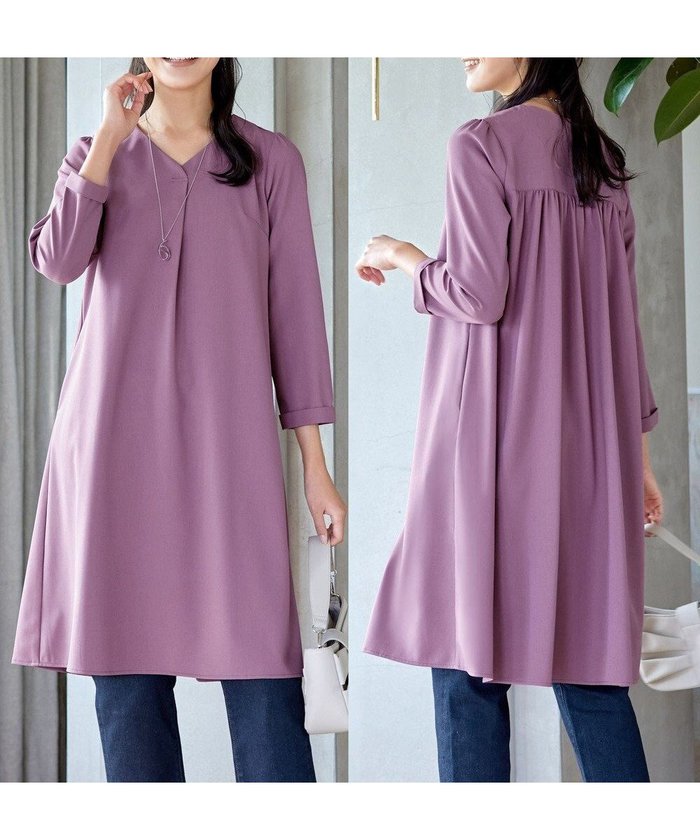 【ティアクラッセ/Tiaclasse】の【洗える】バックギャザーハートネックAラインワンピース インテリア・キッズ・メンズ・レディースファッション・服の通販 founy(ファニー) https://founy.com/ ファッション Fashion レディースファッション Fashion for Women ワンピース Dresses Aラインワンピース・フレアシルエット A-Line Dresses / Flared Silhouette Dresses アクセサリー Fashion Accessories ウォッシャブル Machine Washable 春 Spring 洗える Machine Washable カーディガン Cardigan, Knitwear ギャザー Gathered, Ruffled ジョーゼット Georgette, Semi-Sheer Fabric チュニック Tunic, Long Top フェミニン Feminine, Girly ポケット Pocket, Pocket Detail ミドル Middle Length, Mid Height 無地 Plain, Solid Color ヨーク Yoke, Yoke Design S/S・春夏 SS, Spring/Summer, Warm Season 再入荷 Restock / Back in Stock 夏 Summer エレガント 上品 Elegant 新作・新入荷 New Arrivals / New In |ID: prp329100004869981 ipo3291000000036295542