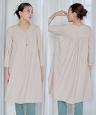 【ティアクラッセ/Tiaclasse】の【洗える】バックギャザーハートネックAラインワンピース アイボリー|ID: prp329100004869981 ipo3291000000036295544