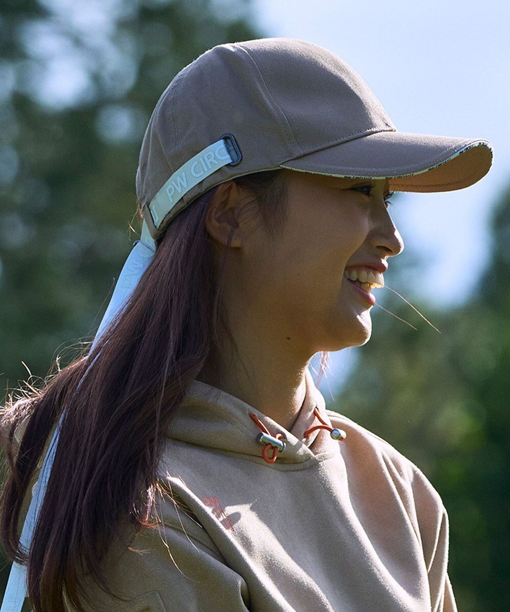 【ピーダブリュサーキュラス/PW CIRCULUS】の【NEW!】【WOMEN】リボンキャップ インテリア・キッズ・メンズ・レディースファッション・服の通販 founy(ファニー) 　ファッション　Fashion　レディースファッション　Fashion for Women　キャップ&ハット　Hats & Caps　キャップ　Cap, Baseball Cap　シンプル　Simple, Minimal　ツイル　Twist, Twisted Detail　フロント　Front, Front Design　プリント　Print, Printed Pattern　リボン　Ribbon, Bow　帽子　Hat, Headwear　ベージュ系|ID: prp329100004869985 ipo3291000000036295579