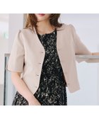 【ティアクラッセ/Tiaclasse】の【洗える】ビジューボタン半袖ジャレロ ベージュ|ID: prp329100004869989 ipo3291000000036295605