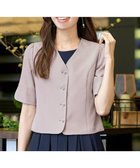 【ティアクラッセ/Tiaclasse】の【洗える】ビジューボタン半袖ジャレロ グレー|ID: prp329100004869989 ipo3291000000036295606