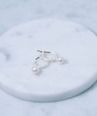 【ピッシェアンス/Pisceans】の2wayドロップパールフープピアス マットシルバー|ID: prp329100004869995 ipo3291000000036295648