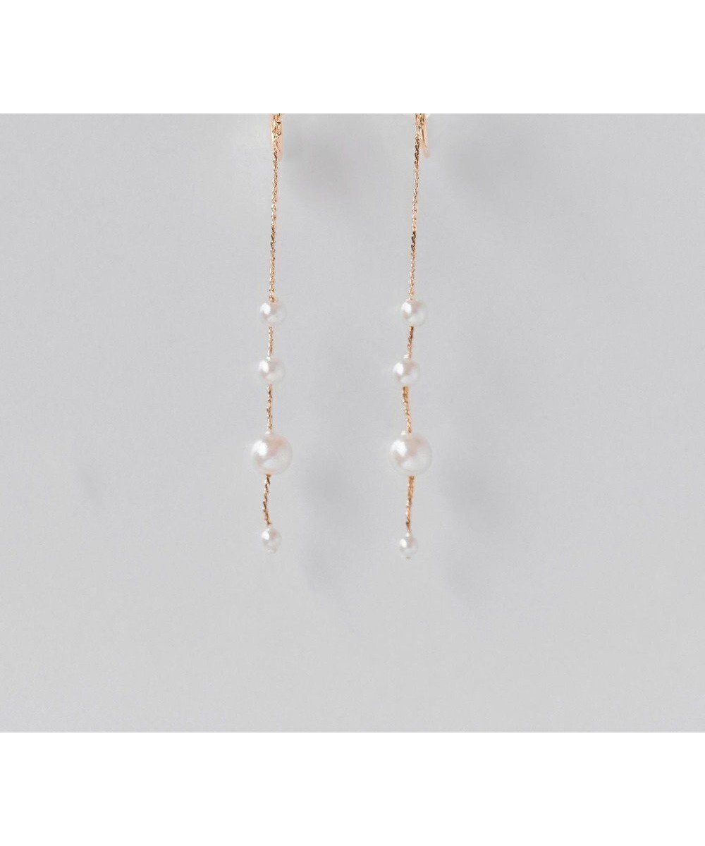 【フィービィー/phoebe】の【金属アレルギー対応】【痛くないシリーズ】ドリッピングパールライトフィットイヤリング シャンパンゴールド 人気、トレンドファッション・服の通販 founy(ファニー) 　ファッション　Fashion　レディースファッション　Fashion for Women　ジュエリー　Jewelry　ファッションリング　Fashion Rings　イヤリング・フープ・ドロップタイプ　Hoop, Drop & Clip Earrings　アクセサリー　Fashion Accessories　イヤリング　Earrings　ストレート　Straight, Straight Cut　パール　Pearl, Pearl Accent　エレガント 上品　Elegant　軽量　Lightweight, Ultra Light　 other-1|ID: prp329100004870001 ipo3291000000036295677