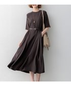 【23区/NIJYUSANKU】のストレッチジョーゼット フレアワンピース ダークブラウン系|ID: prp329100004870020 ipo3291000000036295918