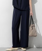 【23区/NIJYUSANKU】の【WEB 一部店舗限定】ストレッチジョーゼット ワイドパンツ ネイビー系|ID: prp329100004870021 ipo3291000000036377874