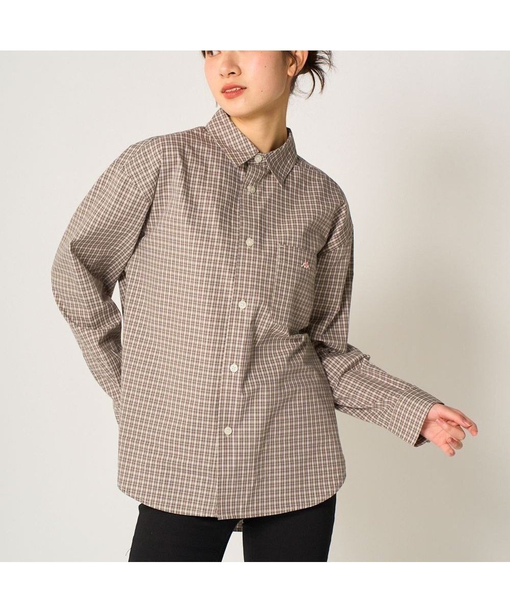 【その他のブランド/Other】の【Kappa】ウェルネスクラブシャツ インテリア・キッズ・メンズ・レディースファッション・服の通販 founy(ファニー) 　ファッション　Fashion　レディースファッション　Fashion for Women　トップス・カットソー　Cut & Sew Tops　シャツ・ブラウス・オフィスカジュアル　Elegant Blouses & Button-Ups　イタリア　Italy　春　Spring　サッカー　Seersucker, Summer Fabric　スタイリッシュ　Stylish, Fashionable　ストライプ　Stripe, Striped Pattern　スポーツ　Sports, Activewear　タンク　Tank Top, Sleeveless Top　チェック　Check, Plaid, Tartan　人気　Popular, Best Seller　フォルム　Silhouette, Form　モノトーン　Monotone, Black and White　リラックス　Relax, Relaxed Fit　S/S・春夏　SS, Spring/Summer, Warm Season　おすすめ　Recommended / Our Picks　夏　Summer　ベージュ|ID: prp329100004870022 ipo3291000000036295954