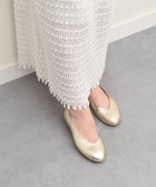 【インター ショシュール/INTER-CHAUSSURES】の【INTER-CHAUSSURES】ラウンドトウサケットバレエシューズ 人気、トレンドファッション・服の通販 founy(ファニー) ファッション Fashion レディースファッション Fashion for Women シューズ Shoes, Footwear シンプル Simple, Minimal バレエ Ballet, Ballet Style 人気 Popular, Best Seller thumbnail ゴールド|ID: prp329100004870048 ipo3291000000036296013