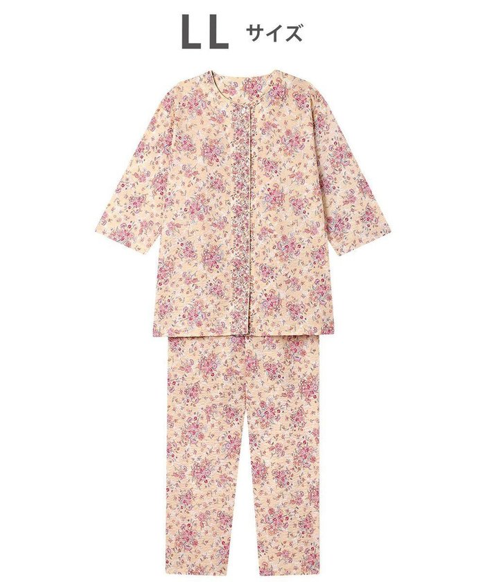 【ワコール/WACOAL】のパジャマ 7分袖 長袖 長ズボン 綿100%(本体) ローン素材 ミントン レディース NDT265 /ワコール インテリア・キッズ・メンズ・レディースファッション・服の通販 founy(ファニー) https://founy.com/ ファッション Fashion レディースファッション Fashion for Women トップス・カットソー Cut & Sew Tops エレガント 上品 Elegant コレクション Collection, Seasonal Line 長袖 Long Sleeve, Full Sleeve パジャマ Pajamas, Sleepwear フラワー Flower, Floral ボトム Bottoms, Lower Wear |ID: prp329100004870059 ipo3291000000036296050