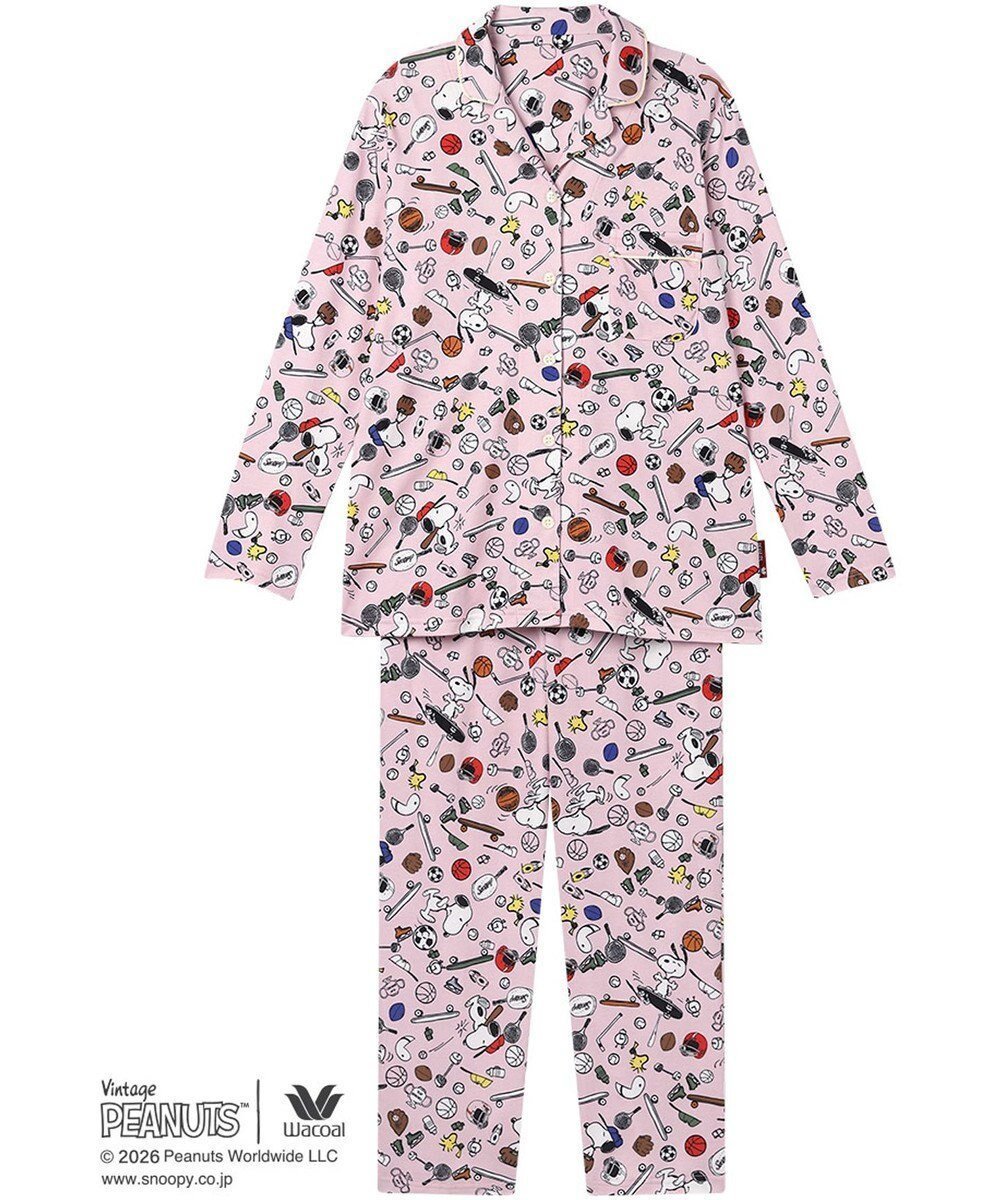 【ワコール/WACOAL】のPEANUTS パジャマ 長袖 長ズボン 綿100%(本体) スヌーピー レディース FDX562 /ワコール インテリア・キッズ・メンズ・レディースファッション・服の通販 founy(ファニー) 　ファッション　Fashion　レディースファッション　Fashion for Women　トップス・カットソー　Cut & Sew Tops　お家時間・ステイホーム　Stay Home / At Home　スポーツ　Sports, Activewear　パジャマ　Pajamas, Sleepwear　ボトム　Bottoms, Lower Wear　長袖　Long Sleeve, Full Sleeve　ピンク|ID: prp329100004870067 ipo3291000000036296083