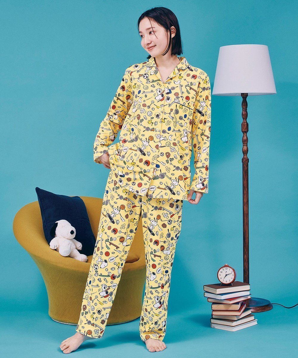 【ワコール/WACOAL】のPEANUTS パジャマ 長袖 長ズボン 綿100%(本体) スヌーピー レディース FDX562 /ワコール インテリア・キッズ・メンズ・レディースファッション・服の通販 founy(ファニー) 　ファッション　Fashion　レディースファッション　Fashion for Women　トップス・カットソー　Cut & Sew Tops　お家時間・ステイホーム　Stay Home / At Home　スポーツ　Sports, Activewear　パジャマ　Pajamas, Sleepwear　ボトム　Bottoms, Lower Wear　長袖　Long Sleeve, Full Sleeve　イエロー|ID: prp329100004870067 ipo3291000000036296084