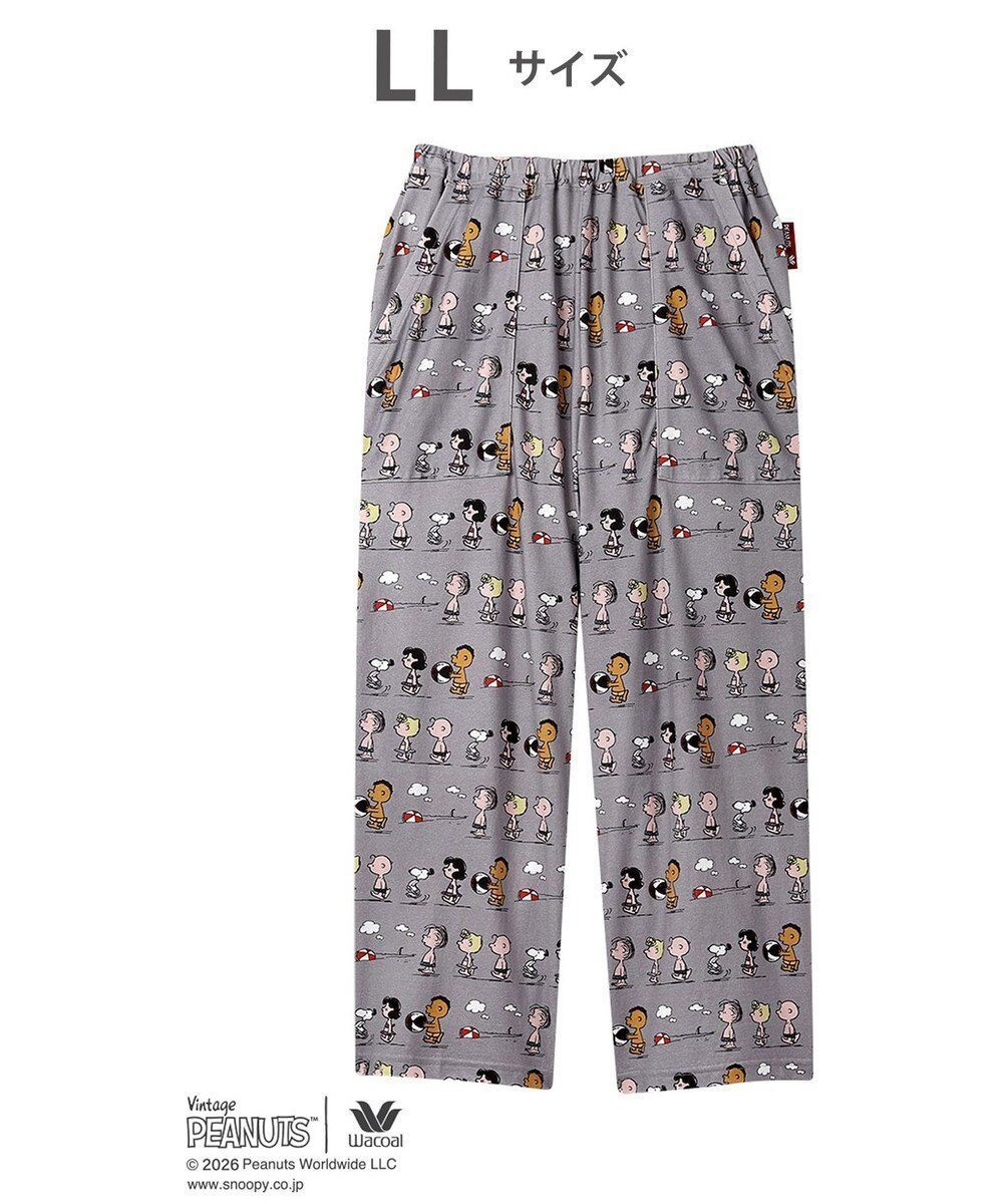 【ワコール/WACOAL】のPEANUTS ボトムス 8分丈 綿100%(本体) スヌーピー レディース FOT269 /ワコール インテリア・キッズ・メンズ・レディースファッション・服の通販 founy(ファニー) 　ファッション　Fashion　レディースファッション　Fashion for Women　おすすめ　Recommended / Our Picks　お家時間・ステイホーム　Stay Home / At Home　パジャマ　Pajamas, Sleepwear　プリント　Print, Printed Pattern　ボトム　Bottoms, Lower Wear　ワイド　Wide, Wide Fit　夏　Summer　グレー|ID: prp329100004870071 ipo3291000000036296095