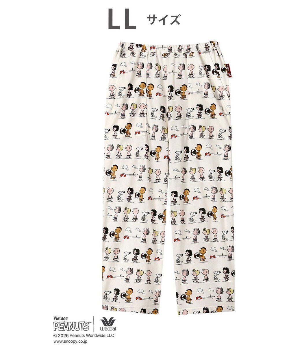 【ワコール/WACOAL】のPEANUTS ボトムス 8分丈 綿100%(本体) スヌーピー レディース FOT269 /ワコール インテリア・キッズ・メンズ・レディースファッション・服の通販 founy(ファニー) 　ファッション　Fashion　レディースファッション　Fashion for Women　おすすめ　Recommended / Our Picks　お家時間・ステイホーム　Stay Home / At Home　パジャマ　Pajamas, Sleepwear　プリント　Print, Printed Pattern　ボトム　Bottoms, Lower Wear　ワイド　Wide, Wide Fit　夏　Summer　アイボリー|ID: prp329100004870071 ipo3291000000036296096