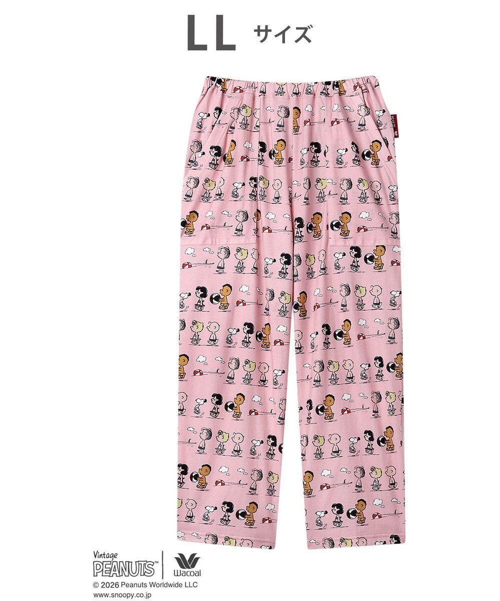 【ワコール/WACOAL】のPEANUTS ボトムス 8分丈 綿100%(本体) スヌーピー レディース FOT269 /ワコール インテリア・キッズ・メンズ・レディースファッション・服の通販 founy(ファニー) 　ファッション　Fashion　レディースファッション　Fashion for Women　おすすめ　Recommended / Our Picks　お家時間・ステイホーム　Stay Home / At Home　パジャマ　Pajamas, Sleepwear　プリント　Print, Printed Pattern　ボトム　Bottoms, Lower Wear　ワイド　Wide, Wide Fit　夏　Summer　ピンク|ID: prp329100004870071 ipo3291000000036296097