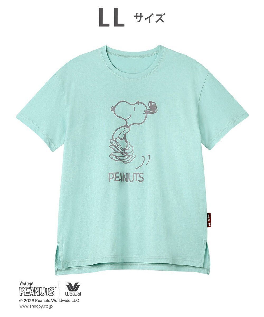 【ワコール/WACOAL】のPEANUTS トップス 4分袖 Tシャツ 綿100%(本体) スヌーピー レディース FTT168 /ワコール 人気、トレンドファッション・服の通販 founy(ファニー) 　ファッション　Fashion　レディースファッション　Fashion for Women　トップス・カットソー　Cut & Sew Tops　シャツ・ブラウス・オフィスカジュアル　Elegant Blouses & Button-Ups　ロングTシャツ・Tシャツ　Longline T-Shirts & Tees　おすすめ　Recommended / Our Picks　お家時間・ステイホーム　Stay Home / At Home　シンプル　Simple, Minimal　パジャマ　Pajamas, Sleepwear　プリント　Print, Printed Pattern　リラックス　Relax, Relaxed Fit　 other-1|ID: prp329100004870073 ipo3291000000036296102