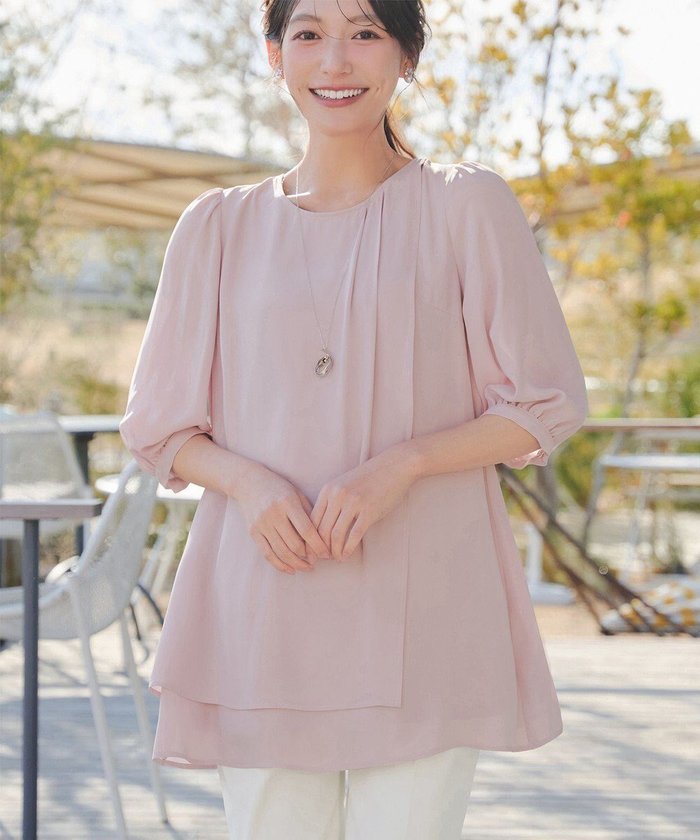 【ティアクラッセ/Tiaclasse】のラップ風ジョーゼットチュニック インテリア・キッズ・メンズ・レディースファッション・服の通販 founy(ファニー) https://founy.com/ ファッション Fashion レディースファッション Fashion for Women トップス・カットソー Cut & Sew Tops シャツ・ブラウス・オフィスカジュアル Elegant Blouses & Button-Ups アクセサリー Fashion Accessories アシンメトリー Asymmetrical Style ウォッシャブル Machine Washable 春 Spring 洗える Machine Washable 秋 Autumn カーディガン Cardigan, Knitwear シフォン Chiffon, Lightweight Fabric シューズ Shoes, Footwear ジョーゼット Georgette, Semi-Sheer Fabric スリーブ Sleeve, Long Sleeve / Short Sleeve チュニック Tunic, Long Top 長袖 Long Sleeve, Full Sleeve ポケット Pocket, Pocket Detail ラウンド Round, Round Neck ラップ Wrap, Wrap Design リラックス Relax, Relaxed Fit ロング Long, Long-Length S/S・春夏 SS, Spring/Summer, Warm Season 再入荷 Restock / Back in Stock 夏 Summer エレガント 上品 Elegant セレモニー Ceremony 入学式 Entrance Ceremony 新作・新入荷 New Arrivals / New In ビジネス 仕事 通勤 Business / Work / Commuting |ID: prp329100004870075 ipo3291000000036296110