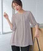 【ティアクラッセ/Tiaclasse】のラップ風ジョーゼットチュニック グレー|ID: prp329100004870075 ipo3291000000036296112