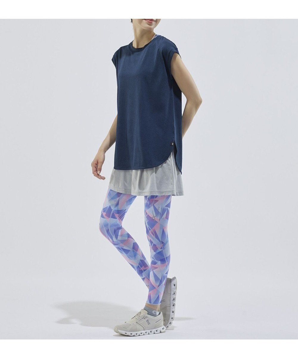 【シーダブリューエックス/CW-X】の【WOMEN】 CW-X Tシャツ 梨地素材 薄手 シアー感 スポーツウェア ノースリーブ レディース DLY123 /ワコール インテリア・キッズ・メンズ・レディースファッション・服の通販 founy(ファニー) 　ファッション　Fashion　レディースファッション　Fashion for Women　トップス・カットソー　Cut & Sew Tops　キャミソール&ノースリーブ　Camisoles & Sleeveless Tops　シャツ・ブラウス・オフィスカジュアル　Elegant Blouses & Button-Ups　ロングTシャツ・Tシャツ　Longline T-Shirts & Tees　スポーツウェア　Functional & Stylish Sportswear　スポーツ トップス　Athletic Tops / Workout Tops / Training Shirts　シアー　Sheer, See-Through　スポーツ　Sports, Activewear　スリット　Slit, Slit Detail　ノースリーブ　Sleeveless, No-Sleeve　ブラックスペシャル|ID: prp329100004870077 ipo3291000000036296118